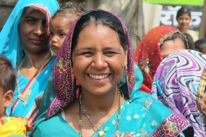 local woman dressed to go to a wedding